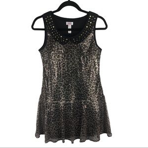🆕 Justice Leopard Sequin Skater Dress